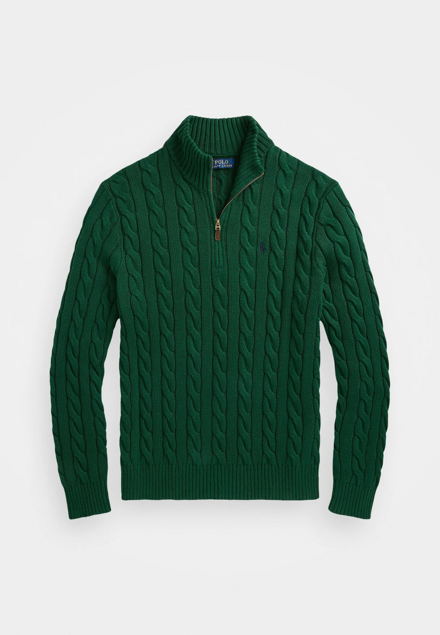 Pull zippé en coton torsadé